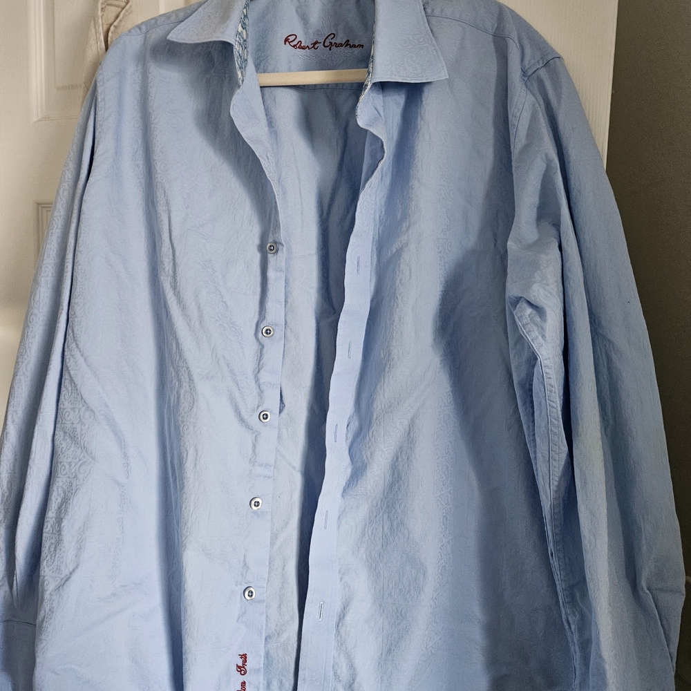 Robert Graham Light Blue Men's Shirt
